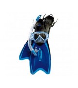 Набор маска ONDA + трубка GAMMA + ласты PALAU , цвет синий